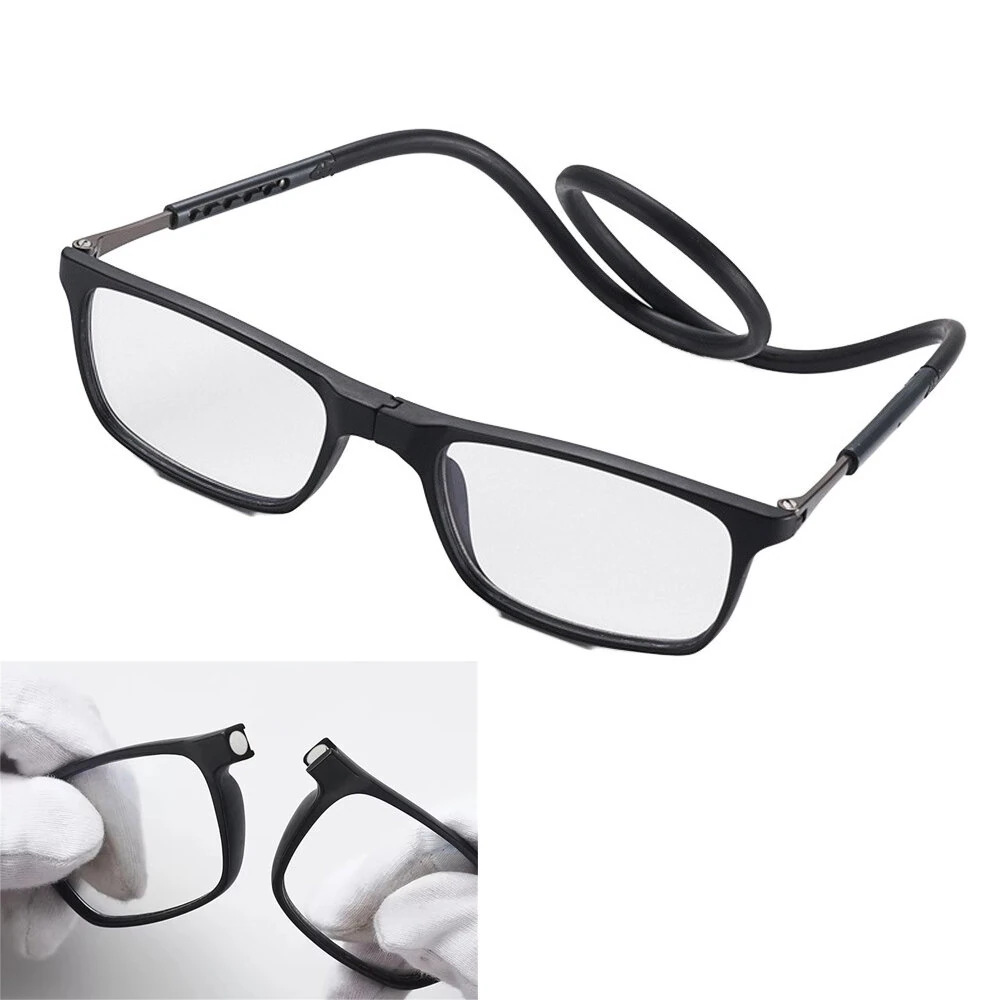(image for) Magnetic Neck-hanging Foldable Reading Glasses, Anti-Blue Light High-definition Reading Glasses, Ultra-light Portable Hyperopia Glasses