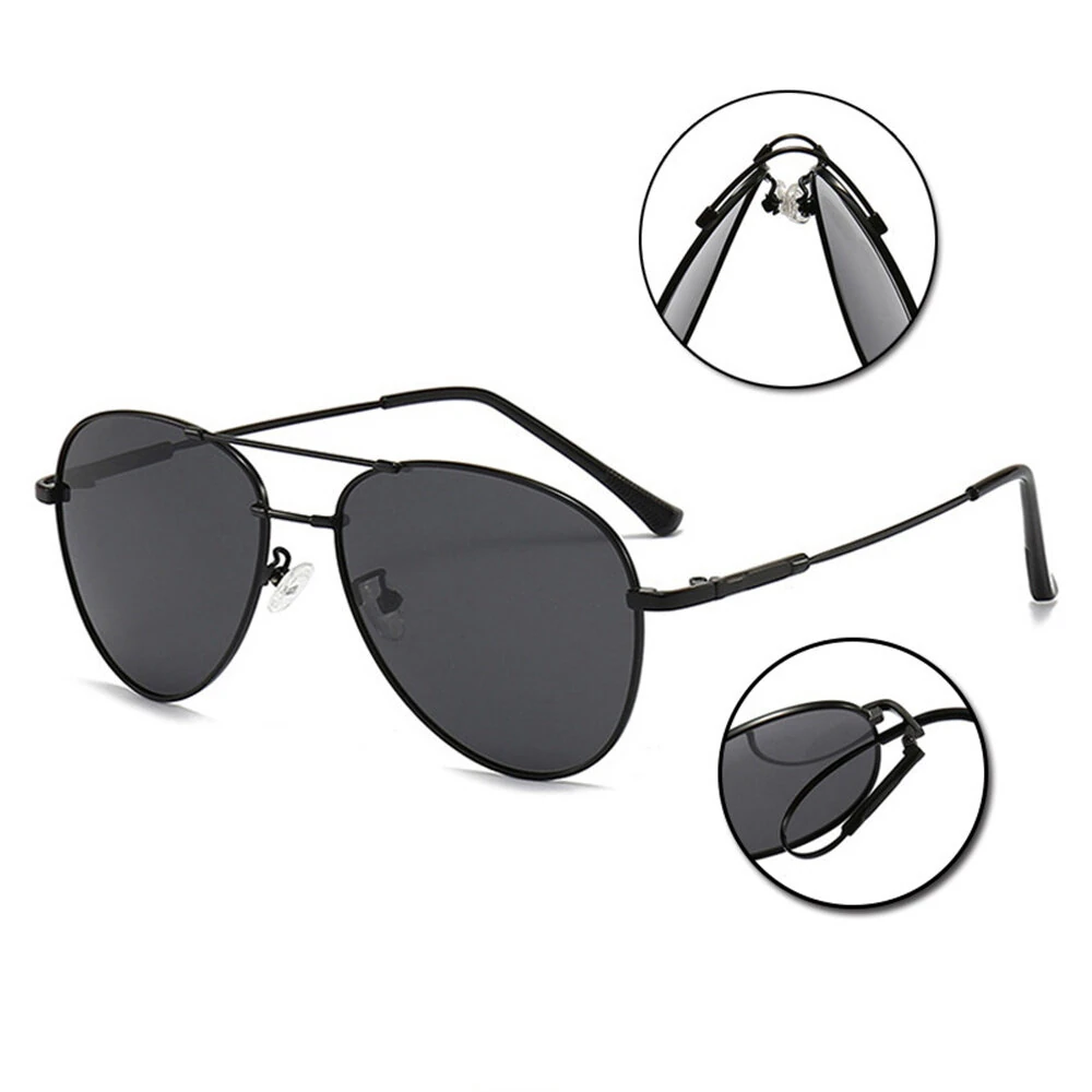 (image for) Photochromic Polarized Sunglasses UV400 Protection Anti-Glare Sun Glasses for Outdoor Driving Fishing with Case